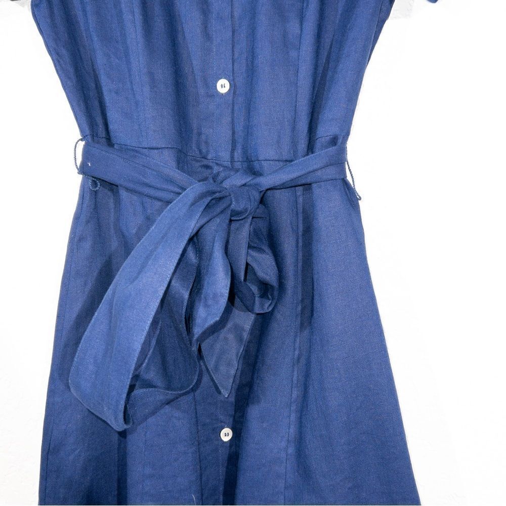 Hill House Navy Button-Front Midi Dress - Picture 5 of 10